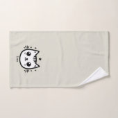 子どものようなスケッチ | 白黒 | ミニマル バスタオルセット (ハンドタオル)