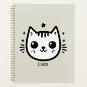 子どものようなスケッチ | 白黒 | ミニマル プランナー手帳 (正面)