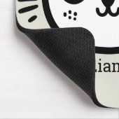 子どものようなスケッチ | 白黒 | ミニマル マウスパッド (コーナー)