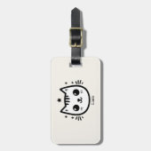 子どものようなスケッチ | 白黒 | ミニマル ラゲッジタグ (正面縦)