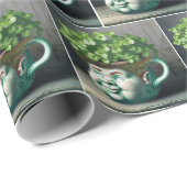 子どものような花のポット ラッピングペーパー (ロールコーナー)