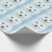 子どものアシカの子犬 ラッピングペーパー (角)