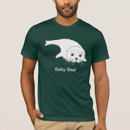 子どものアシカの漫画のワイシャツ Tシャツ (正面)