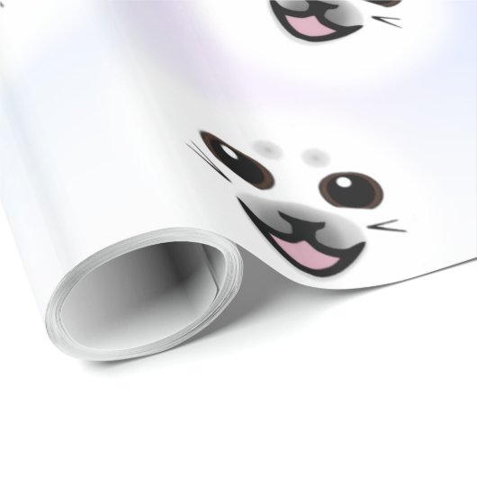 子どものアシカの顔の包装紙のすごいかわいい ラッピングペーパー (ロールコーナー)