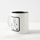 子どものアートワークを追加する父の日パーソナライズされた ツートーンマグカップ (正面左)