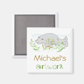 子どものアートワーク磁石 マグネット (正面/裏面)