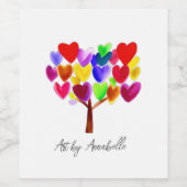 子どものアート作品やスケッチをAにする ワインラベル (シングルラベル)