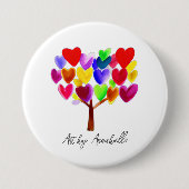 子どものアート作品やスケッチをAにする 缶バッジ (正面)