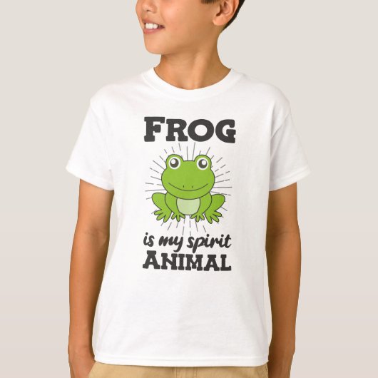 子どものカエルに甘い動物を愛するカエル Tシャツ (正面)