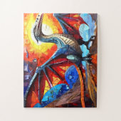 子どものカラフル恐竜 ジグソーパズル (縦)