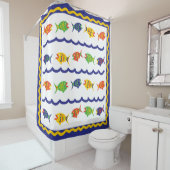 子どものカラフル魚 シャワーカーテン (インサイチュ)