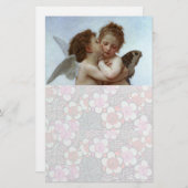 子どものキューピッドとサイケ/天使の最初のキス 便箋 (正面/裏面)