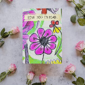 子どものスケッチ写真を追加かわいいカスタム義父 箔シーズンカード