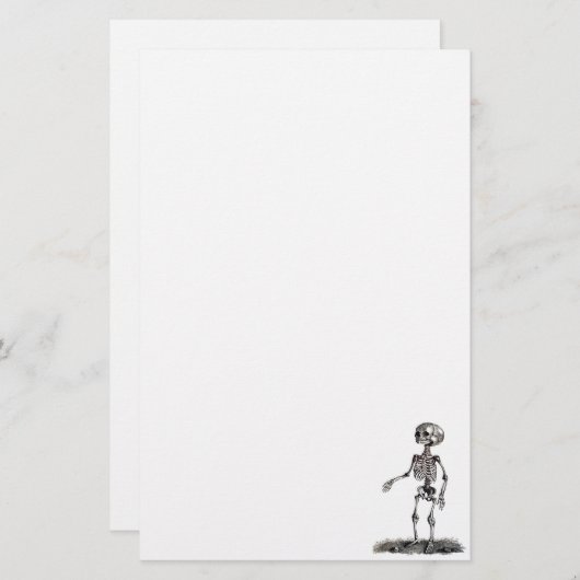 子どものスケルトン文房具 便箋 (正面/裏面)