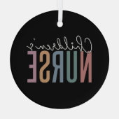 子どものナース |レトロの育児 ガラスオーナメント (裏面)