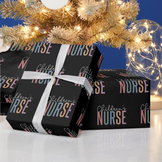 子どものナース |レトロの育児 ラッピングペーパー (クリスマス)