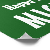 子どものハッピーバースデーかわいいクマ ポスター (角)