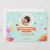 子どものハッピーバースデー招待 招待状 (正面)