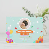 子どものハッピーバースデー招待 招待状 (スタンド正面)