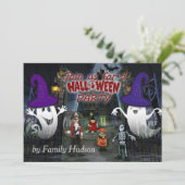 子どものハロウィーンの招待 招待状 (スタンド正面)