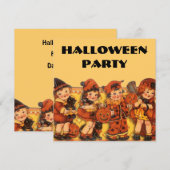 子どものハローウィンパーティ 招待状 (正面/裏面)