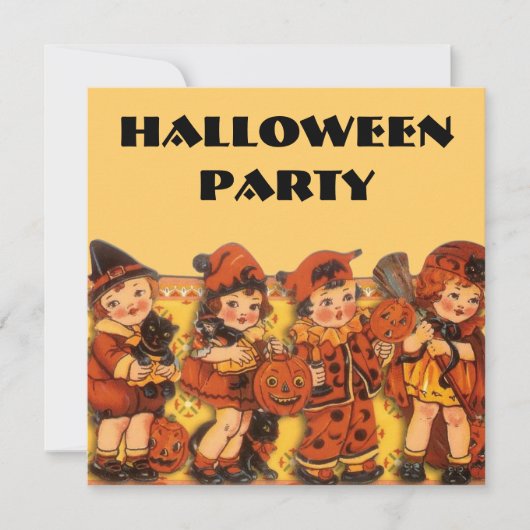 子どものハローウィンパーティ 招待状 (正面)