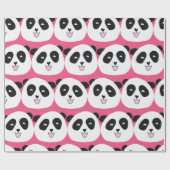 子どものパターンパンダはシームレスなヴィンテージリピートをする。C ラッピングペーパー (フラット)