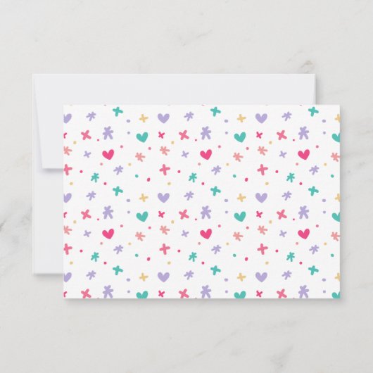 子どものパーソナライズされたカラフル サンキューカード (裏面)