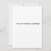 子どものパーティの招待状 招待状 (裏面)