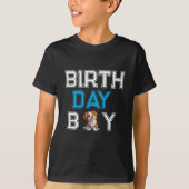 子どものパーティー 誕生日 | かわいい子供 犬 Tシャツ (正面)