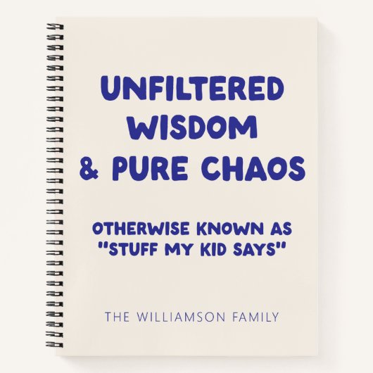 子どものユーモアあふれる名言集 親のユーモアグッズ 保存版 ノートブック (正面)