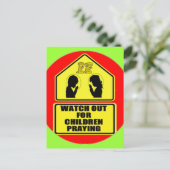 子どもの世話祈をする ポストカード (スタンド正面)