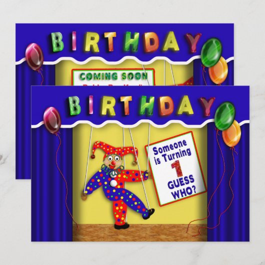 子どもの人形劇招待状 招待状 (正面/裏面)