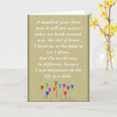 子どもの人生 カード (黄色い花)