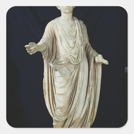 子どもの像 スクエアシール (正面)