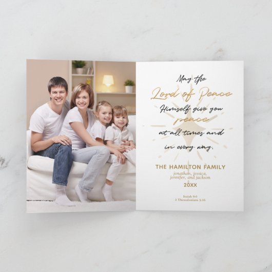 子どもの写真は生まれ聖なる書物、 経典のクリスマス シーズンカード (内部)