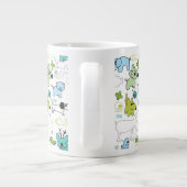 子どもの動物の背景パターン ジャンボコーヒーマグカップ (裏面)