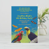 子どもの動物園の誕生日パーティーへの招待 招待状 (スタンド正面)