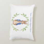 子どもの名前でウサギをパーソナライズ アクセントクッション (裏面(縦))