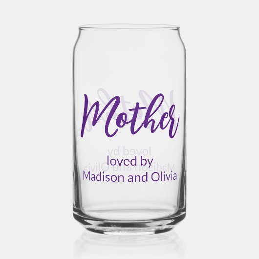 子どもの名前で愛される母紫の台本 ガラス缶 (裏面)