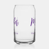 子どもの名前で愛される母紫の台本 ガラス缶 (左)