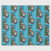 子どもの名前をパーソナライズするためのクリスマスストッキング ラッピングペーパー (フラット)