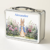 子どもの名前をパーソナライズするピーター・ザ・ウサギ メタルランチボックス (裏面)