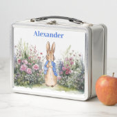 子どもの名前をパーソナライズするピーター・ザ・ウサギ メタルランチボックス (インサイチュ)
