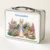子どもの名前をパーソナライズするピーター・ザ・ウサギ メタルランチボックス (裏面)