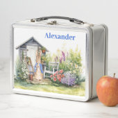 子どもの名前をパーソナライズするピーター・ザ・ウサギ メタルランチボックス (インサイチュ)