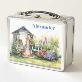 子どもの名前をパーソナライズするピーター・ザ・ウサギ メタルランチボックス