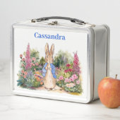 子どもの名前をパーソナライズするピーター・ザ・ウサギ メタルランチボックス (インサイチュ)