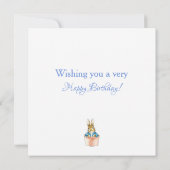 子どもの名前をパーソナライズするピーター・ザ・ラビット誕生日 カード (裏面)