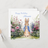 子どもの名前をパーソナライズするピーター・ザ・ラビット カード (正面/裏面インサイチュ)